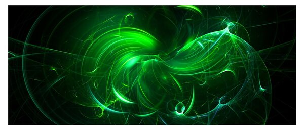 Kép - zöld absztrakció (120x50 cm)