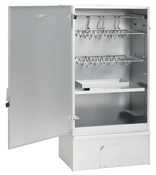 VidaXL Füstölő Sütő 3 db 44,5 x 29 x 83 cm Horganyzott acél Ezüst