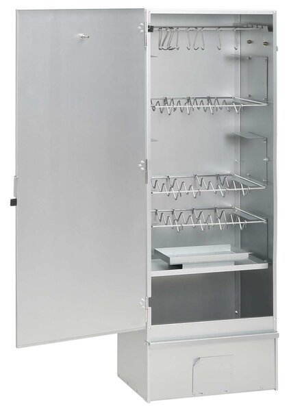 VidaXL Füstölő Sütő 3 db 44,5 x 29 x 110 cm Horganyzott acél Ezüst