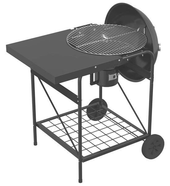 VidaXL Faszenes grillsütő füstölő csövekkel 91 x 71 x 107 cm Acél