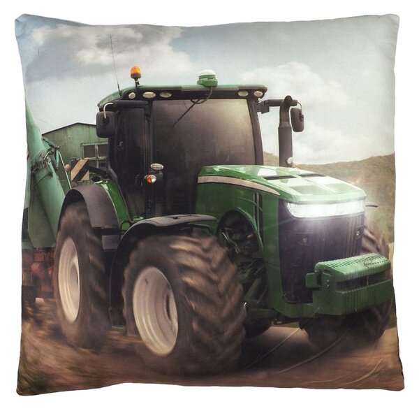 Jerry Fabrics Mintás gyerek párna - Traktor | 40 x 40 cm