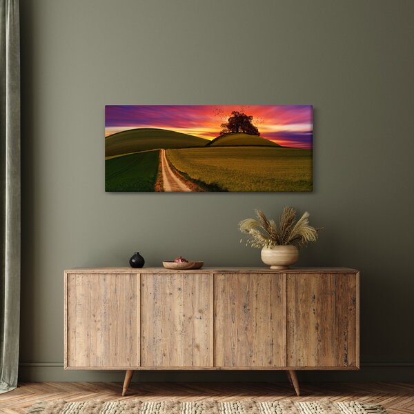 Mezei naplemente képe (120x50 cm)