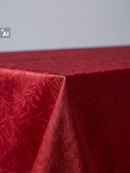 Sinsay - Karácsonyi szatén asztalterítő jacquard mintával - piros