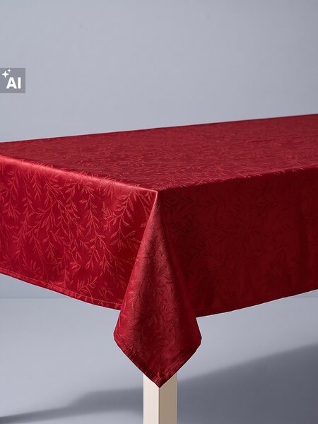 Sinsay - Karácsonyi szatén asztalterítő jacquard mintával - piros