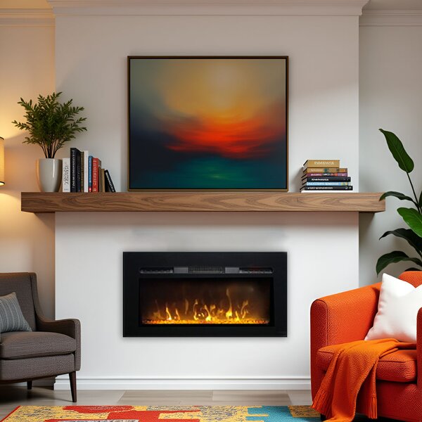 Elektromos kandalló, PAULA fekete, ElectricSun, XXS üveg, falra szerelhető, szabadon álló vagy beépíthető kivitelezéssel, 3 szín, SZ76xM45cm
