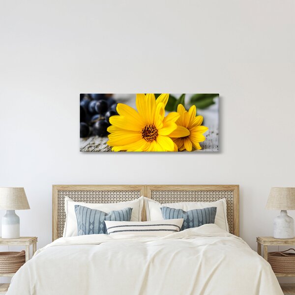 Sárga virágok képe (120x50 cm)