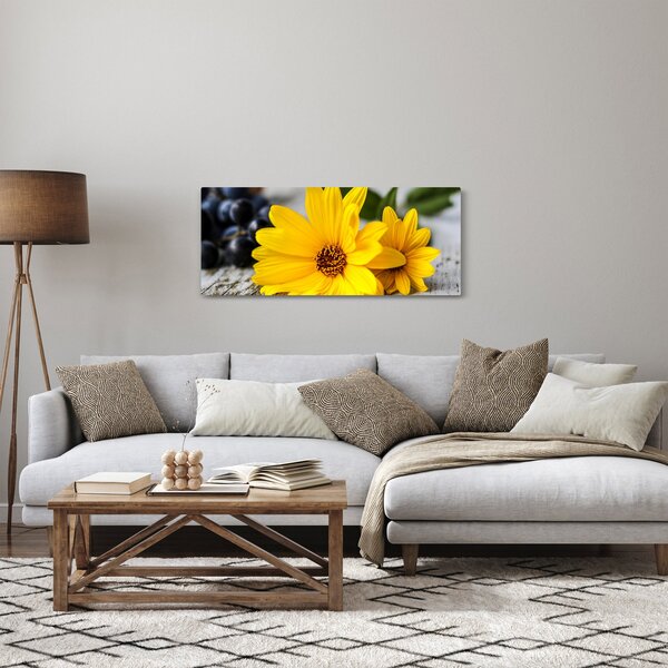 Sárga virágok képe (120x50 cm)