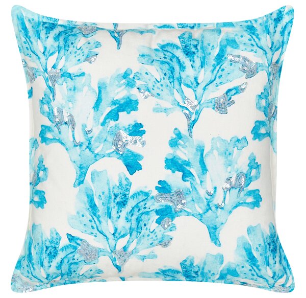 2 db díszpárna ROCKWEED Pamut 45 x 45 cm Kék Virágmintás