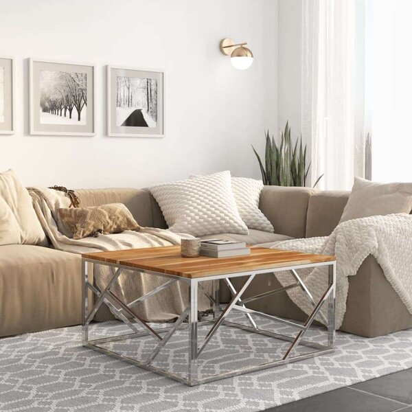 Akácfa Dohányzóasztal - Modern Design - 80x80 cm