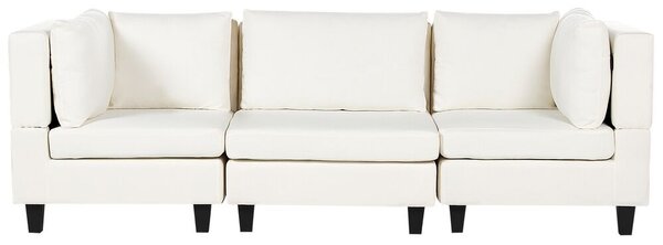 Háromszemélyes kombinálható fehér kárpitozott kanapé UNSTAD