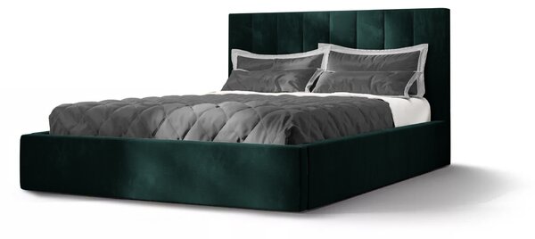 DENVER franciaágy magas ágytámlával - zöld Méret: 160x200