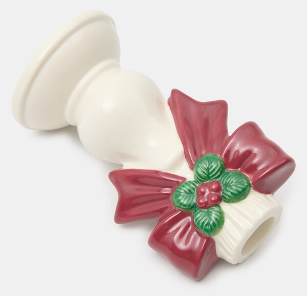 Sinsay - Porcelán gyertyatartó karácsonyi motívummal - fehér