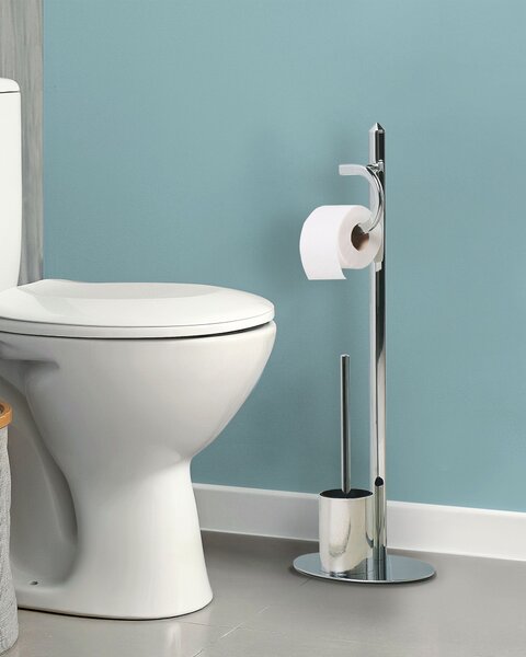 WC-papír és kefe tartó SARTO Fém Ezüst