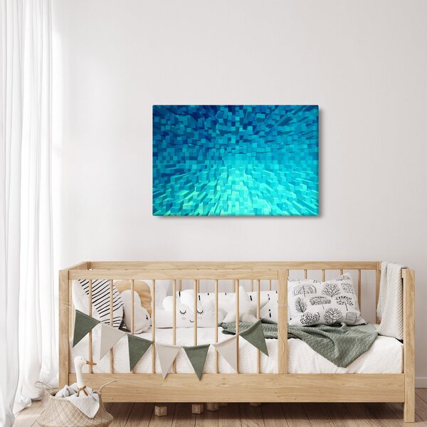 Absztrakt kocka kép (90x60 cm)