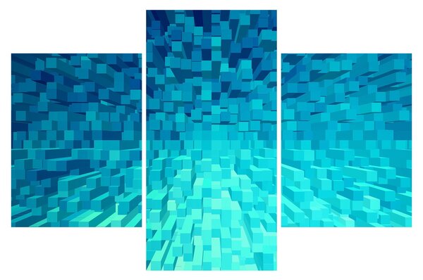 Absztrakt kocka kép (90x60 cm)