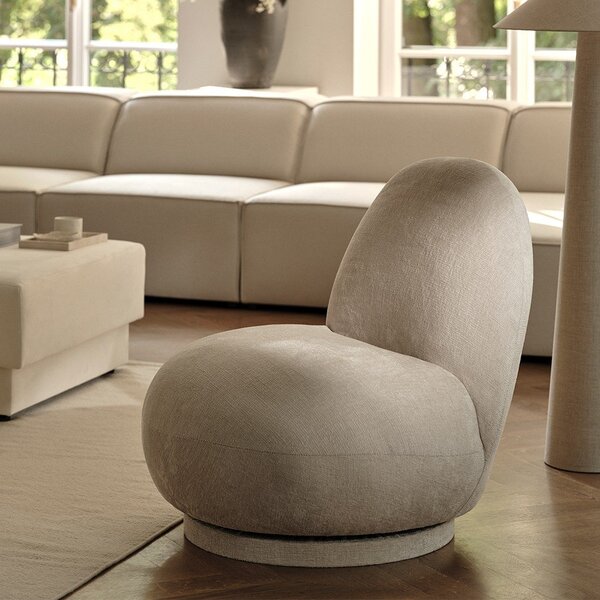 Fehér buklé fotel Chuck – Micadoni Home