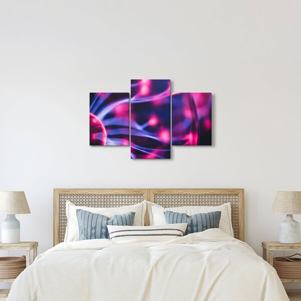 Absztrakt lila kép (90x60 cm)
