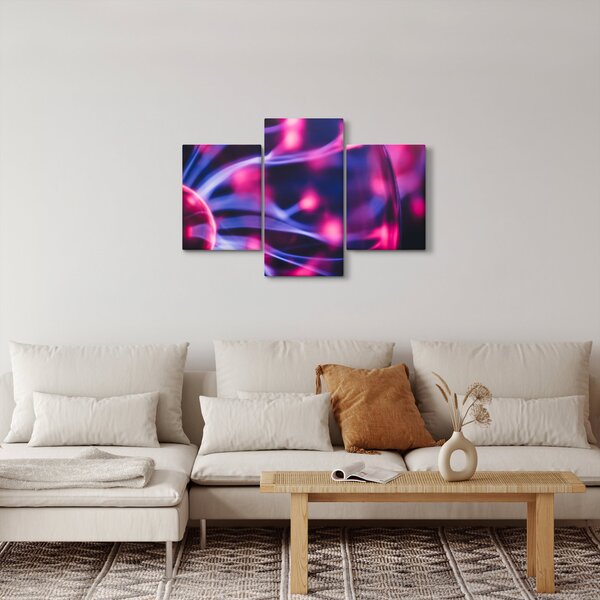 Absztrakt lila kép (90x60 cm)
