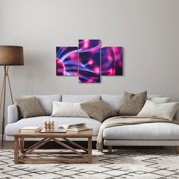 Absztrakt lila kép (90x60 cm)