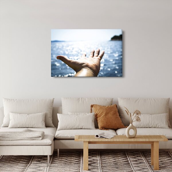 Nyitott tenyerek képe (90x60 cm)