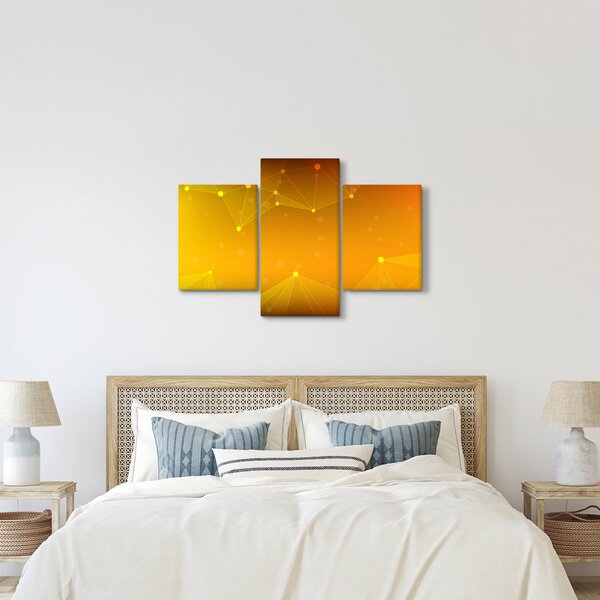 Absztrakt sárga kép (90x60 cm)