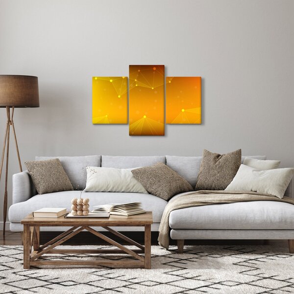 Absztrakt sárga kép (90x60 cm)