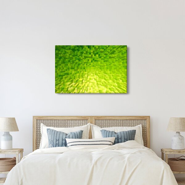 Sárgászöld kockák képe (90x60 cm)