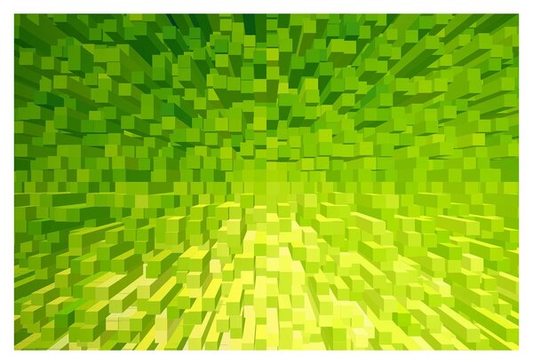 Sárgászöld kockák képe (90x60 cm)