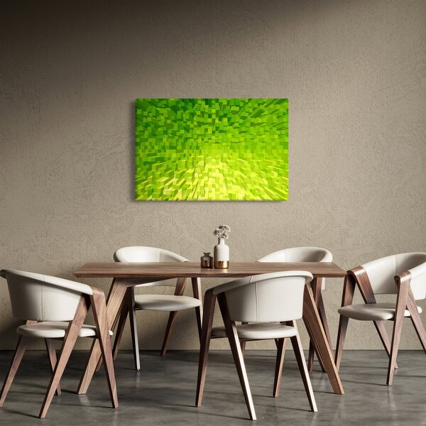 Sárgászöld kockák képe (90x60 cm)