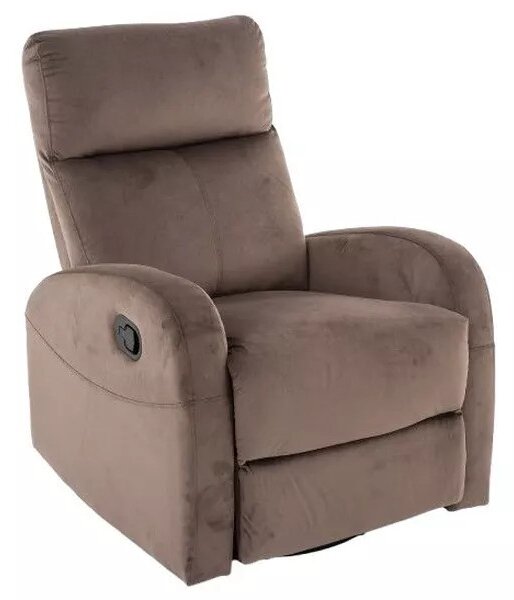 Olimp Velvet Kényelmi Fotel Bársony Cappuccino Forgatható Relax