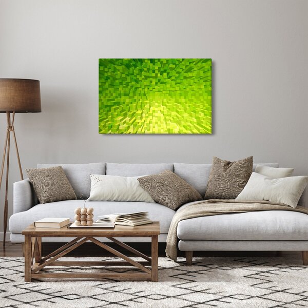 Sárgászöld kockák képe (90x60 cm)