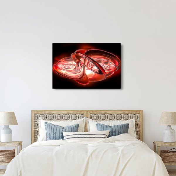 Kép - piros formák (90x60 cm)