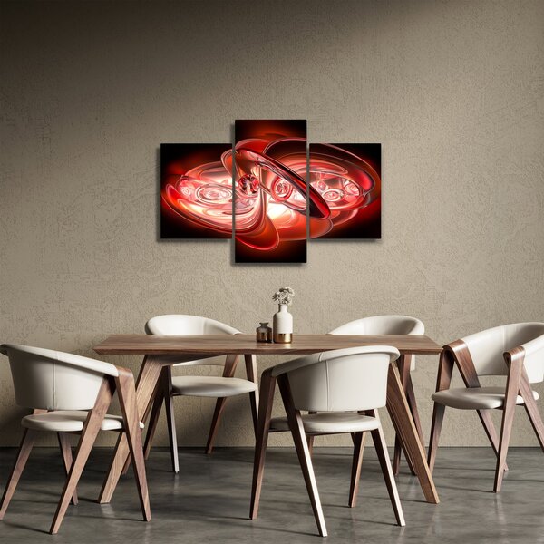 Kép - piros formák (90x60 cm)