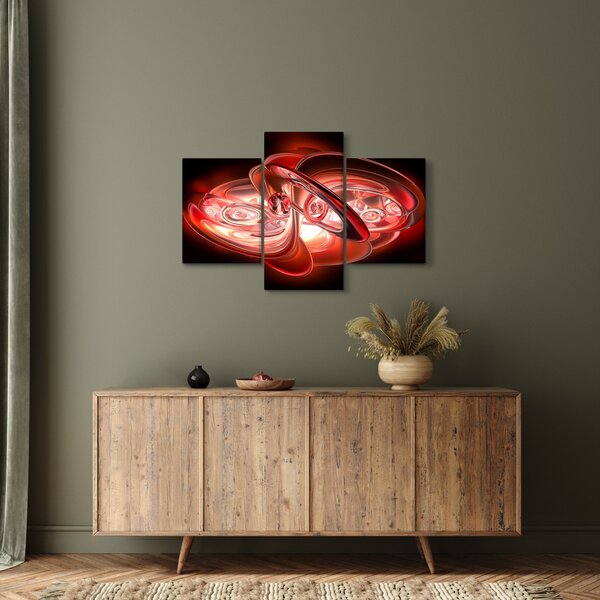 Kép - piros formák (90x60 cm)