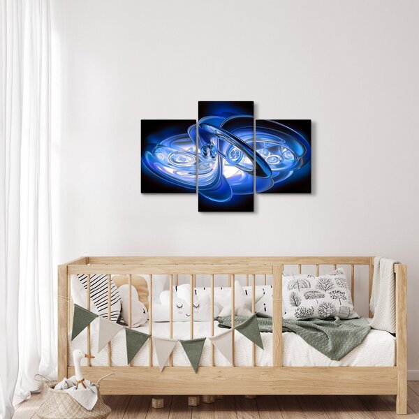 Kék absztrakt kép (90x60 cm)