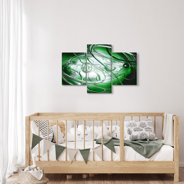 Zöld absztrakt kép (90x60 cm)