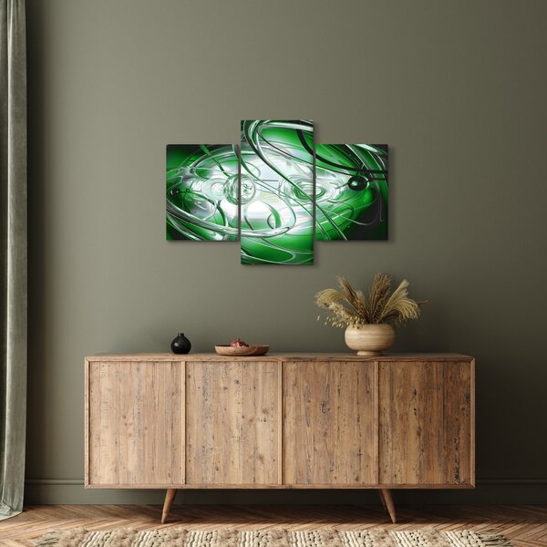 Zöld absztrakt kép (90x60 cm)