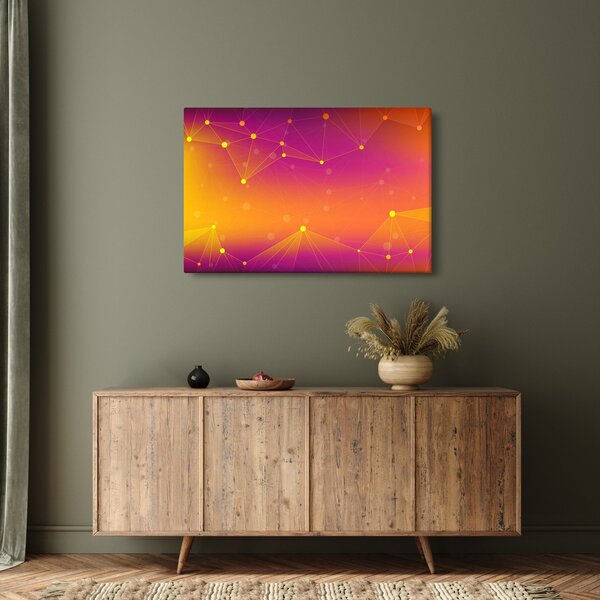 Szines absztrakt kép (90x60 cm)