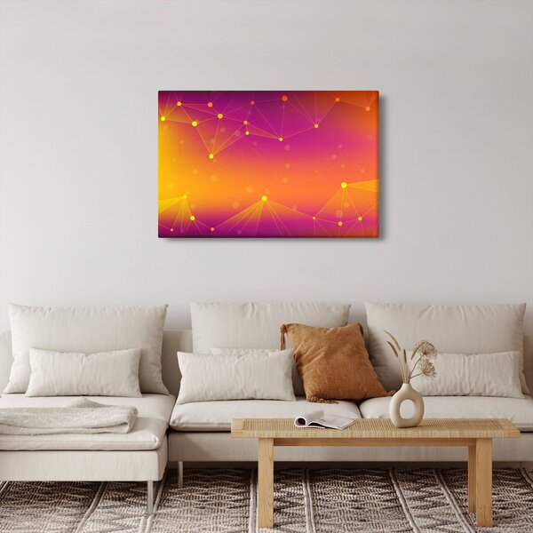 Szines absztrakt kép (90x60 cm)