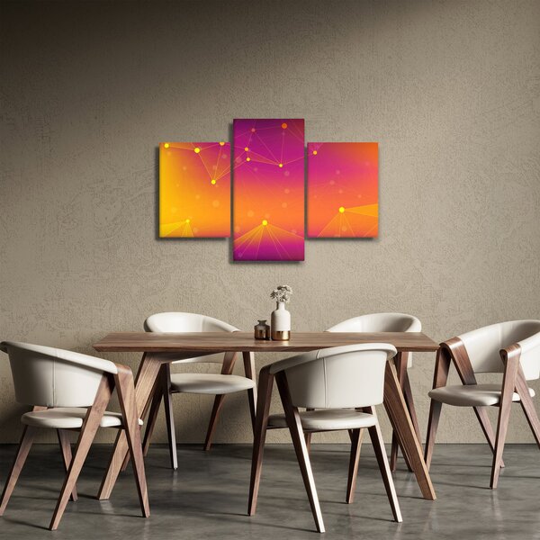 Szines absztrakt kép (90x60 cm)