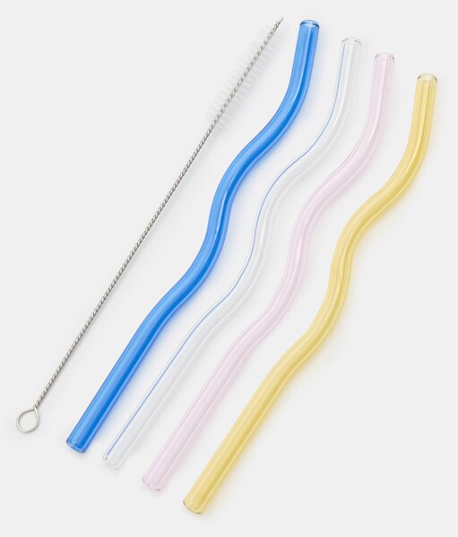 Sinsay - Szívószál készlet tisztítóval 5 pack - többszínű