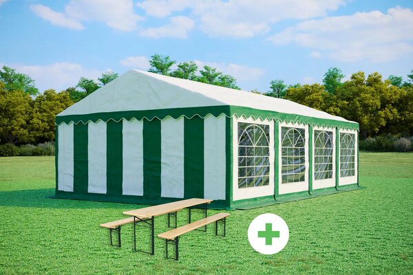 Partysátor 5x8 m STANDARD SZETT – sátor + sörsütő szettek szín fehér
