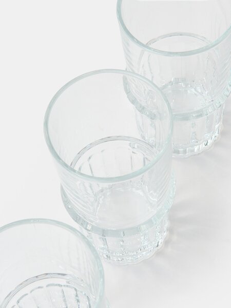 Sinsay - Pohárkészlet formázott aljjal 4 pack - clear