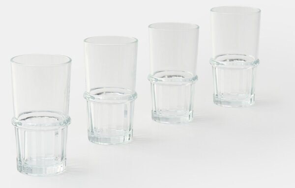 Sinsay - Pohárkészlet formázott aljjal 4 pack - clear