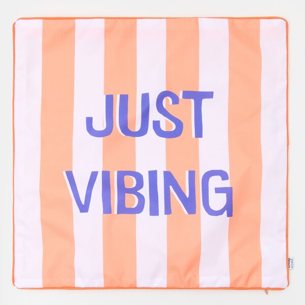 Sinsay - Párnahuzat „Just Vibing” felirattal - narancs