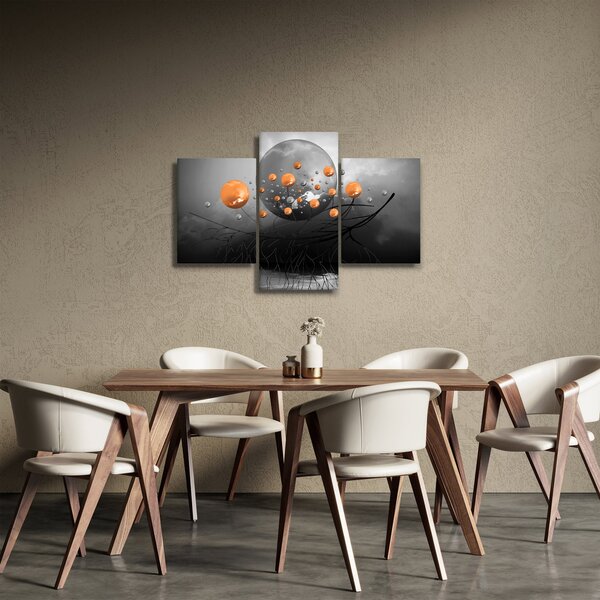 Narancssárga gömbök képe (90x60 cm)