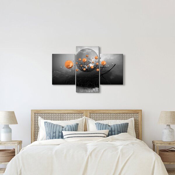 Narancssárga gömbök képe (90x60 cm)