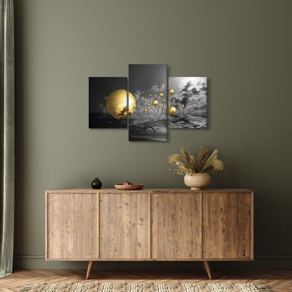 Okker gömbök képe (90x60 cm)
