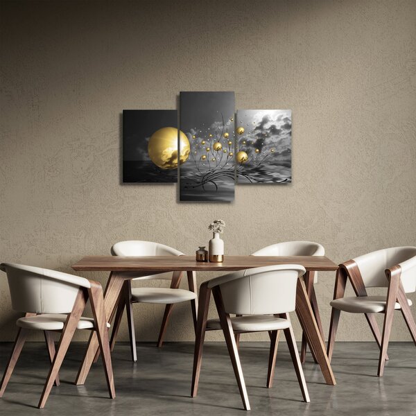 Okker gömbök képe (90x60 cm)