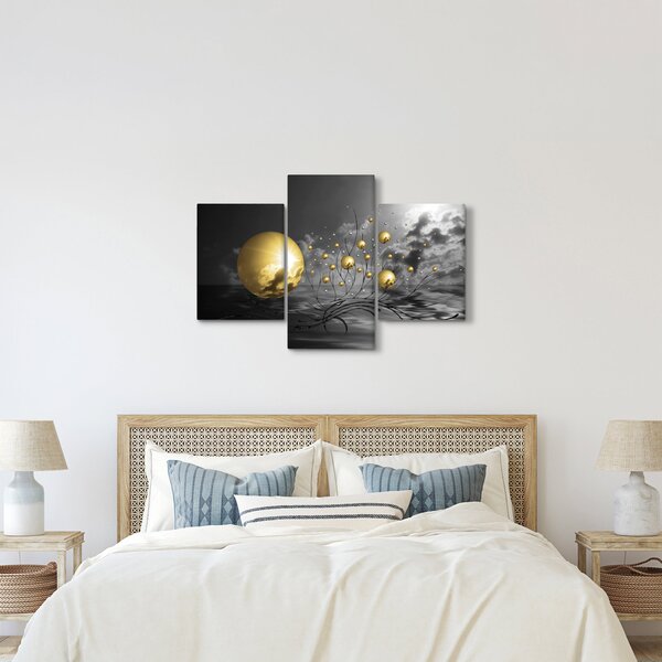 Okker gömbök képe (90x60 cm)